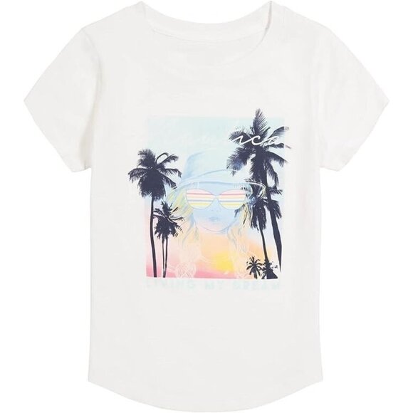 Nautica Girls' Short Sleeve Graphic T-Shirt White Dreams 6X - Picture 1 of 7